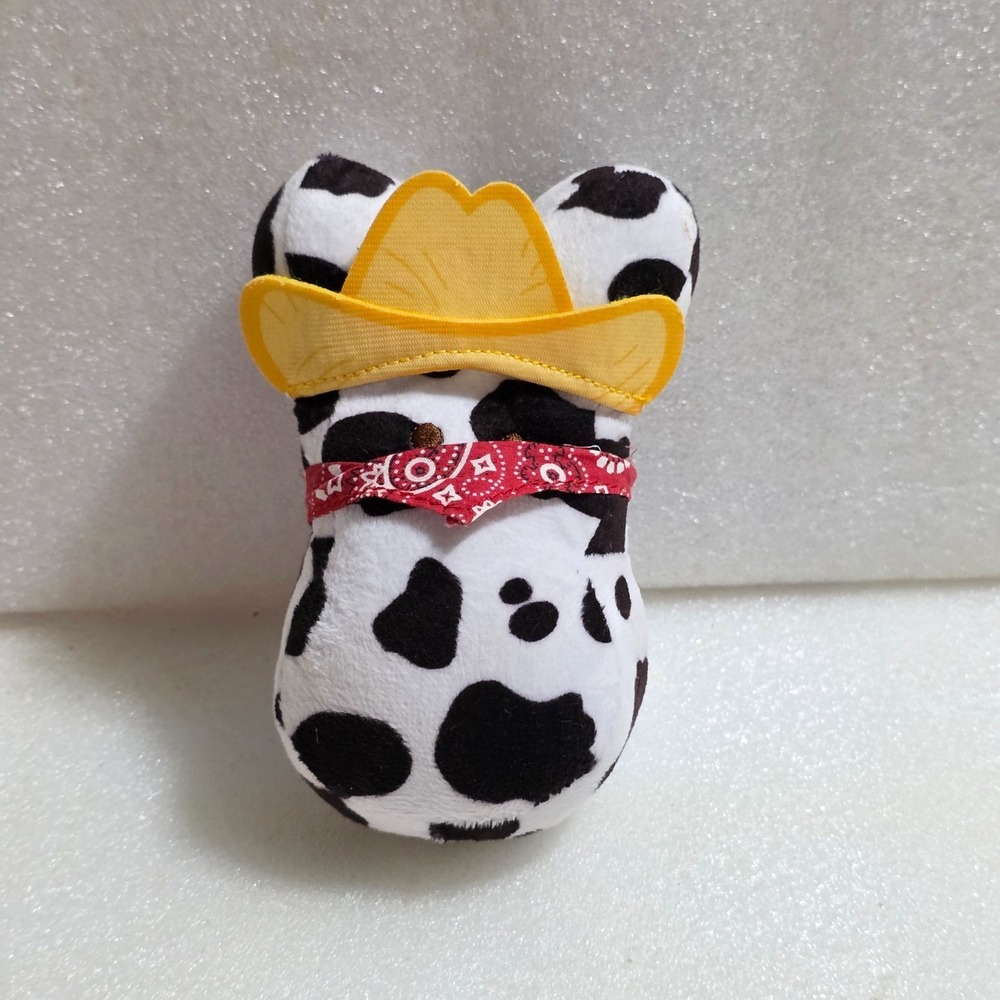 Peeps Plush Cowboy Cow Bunny Red Bandana Bean Bag Toy 2025 Just Born 5"